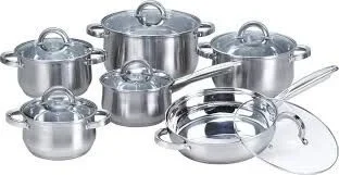 Haffavore 12Pcs Stainless Steel Cookware Set HF-1750