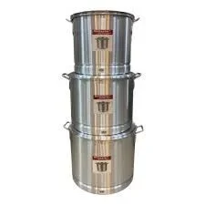 Homestar 3-Pcs Aluminum Pot Set with Glass Cover